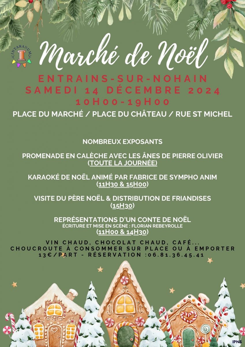 14 décembre 2024 Marché de Noël d'Entrains sur Nohain 14-dec-2024-marche-de-noel-entrains-sur-nohains-affiche