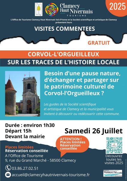 Affiche visites SSAC Corvol 2025