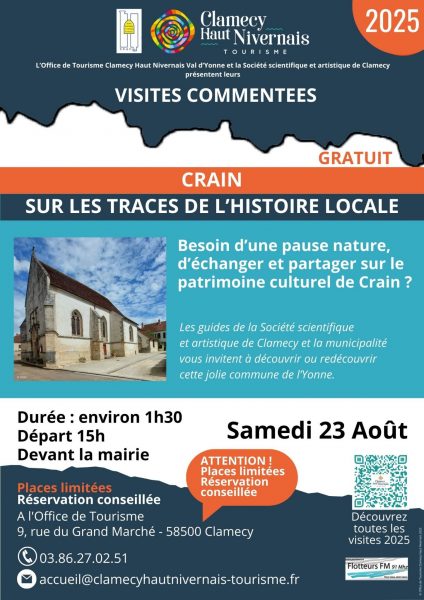 Affiche visites SSAC Crain 2025