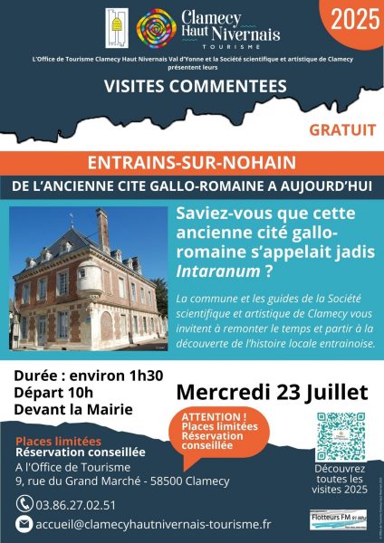 Affiche visites SSAC Entrains 2025