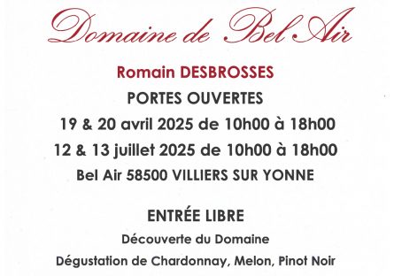 PORTES OUVERTES AU DOMAINE DU BEL AIR