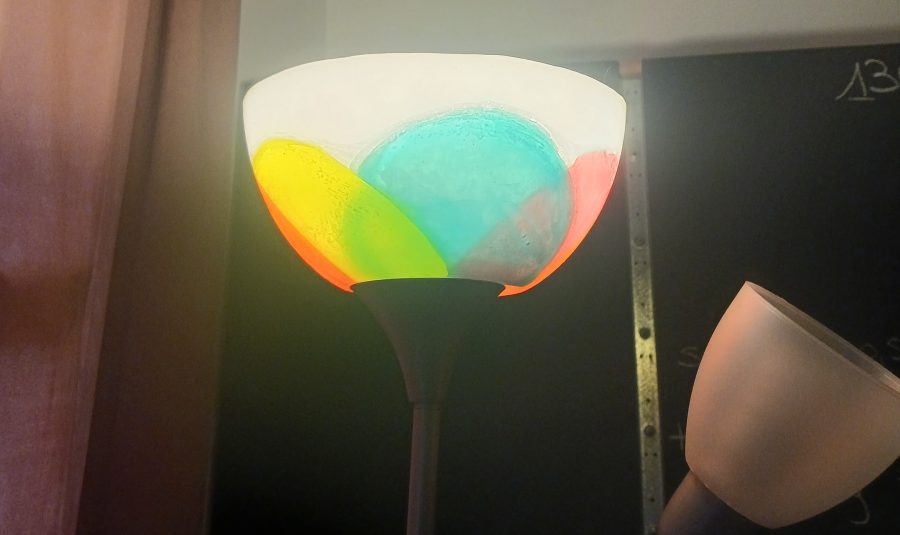 wax lampshade, entirely handmade