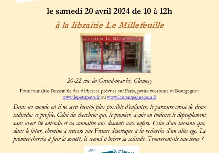 Le Millefeuille bookstore – dedication of the novel “After the fire”